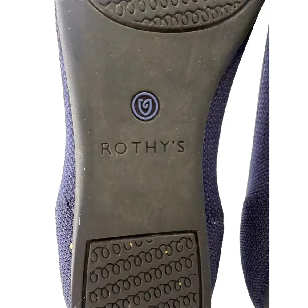 Rothy's The Point Flats Deep Navy Sz 7 EU 37.5